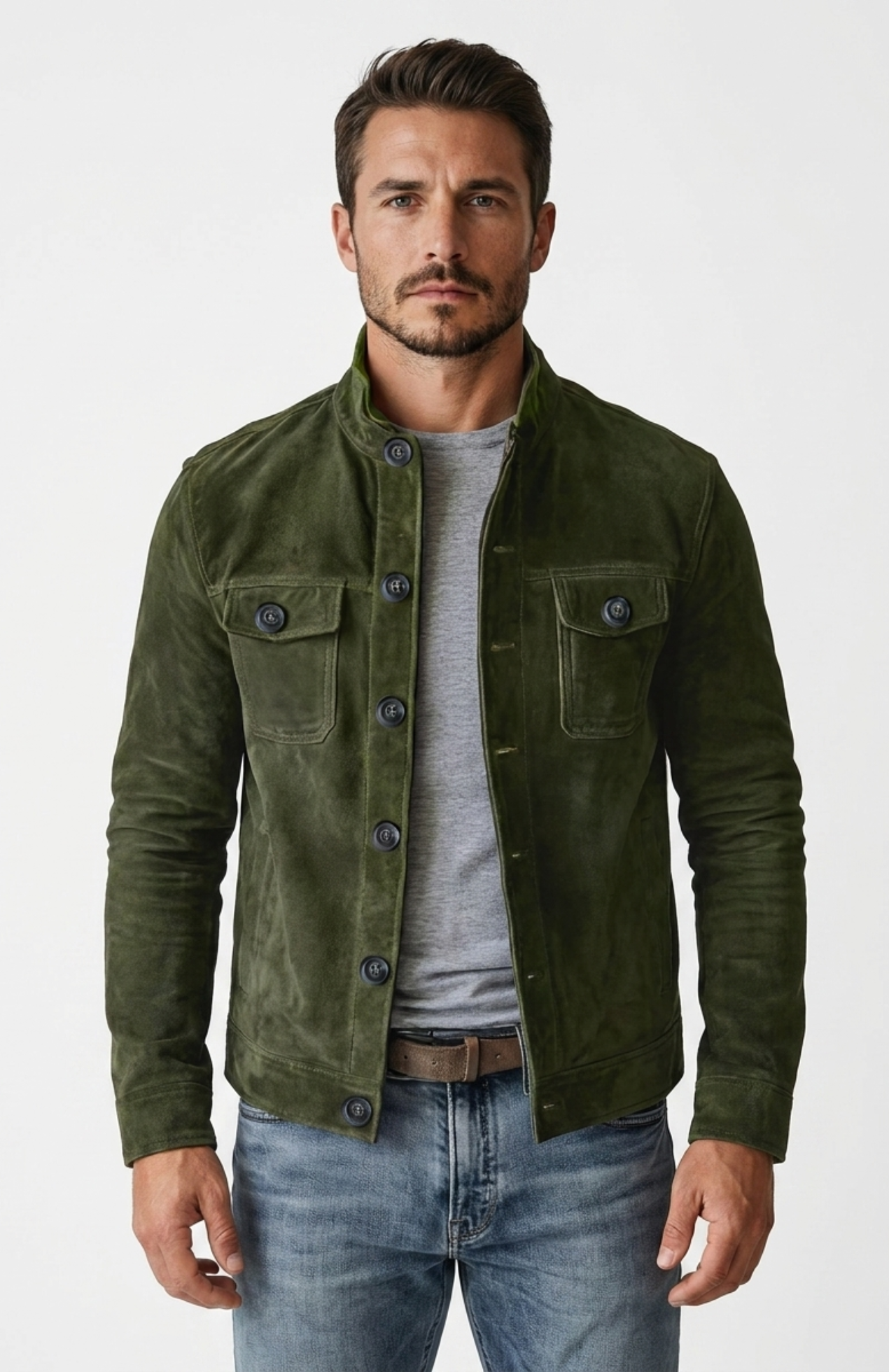 Veste Safari Homme – Daim Doux & Multi-Poches, Style Aventurier Chic – vue 3