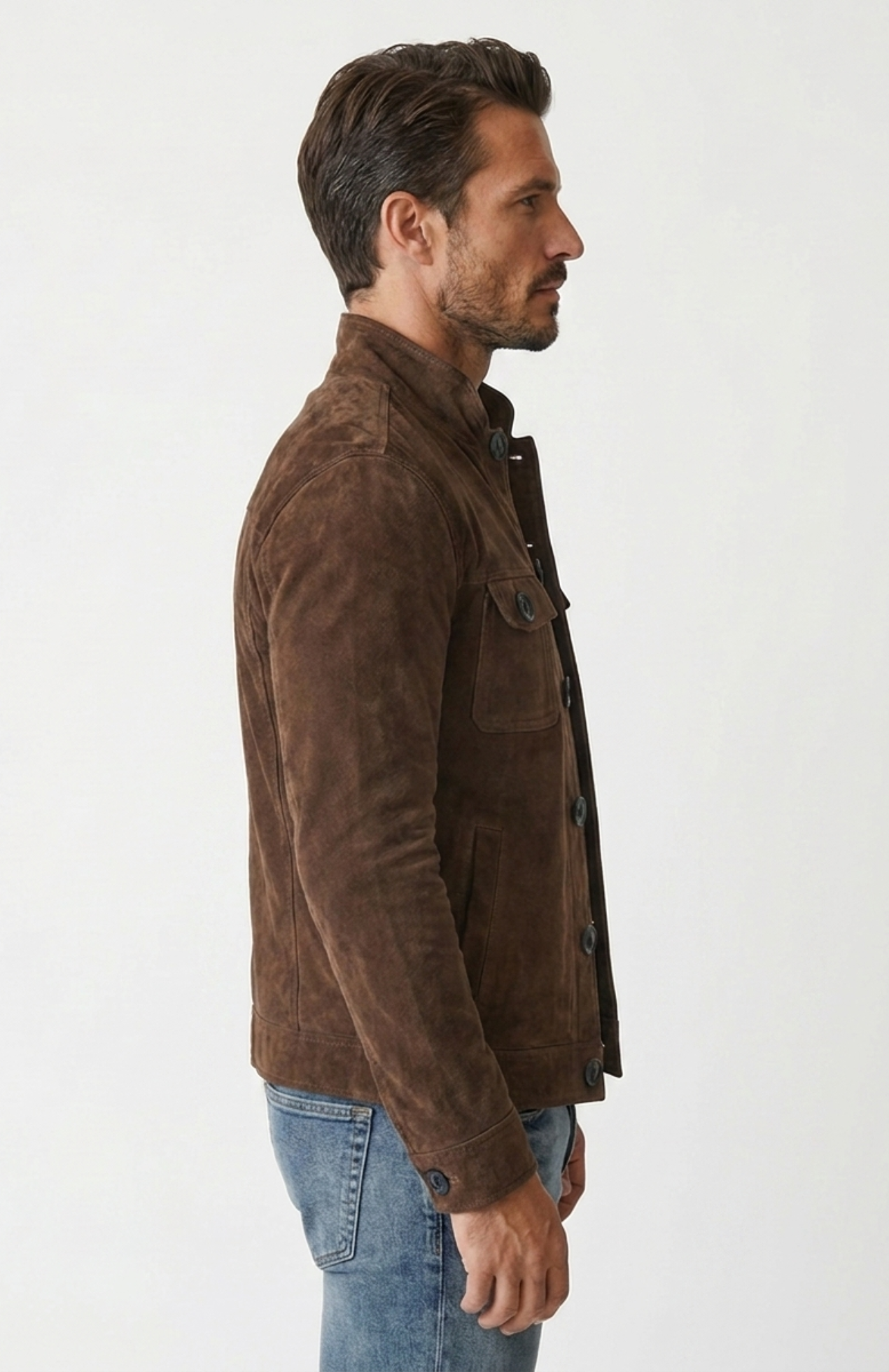 Veste Safari Homme – Daim Doux & Multi-Poches, Style Aventurier Chic – vue 8