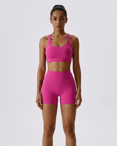 Ensemble Sport Femme SculptFit Sans Coutures – Brassière et Short Taille Haute – vue 8