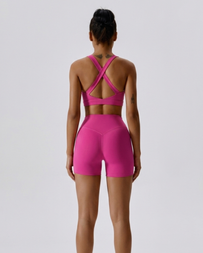 Ensemble Sport Femme SculptFit Sans Coutures – Brassière et Short Taille Haute – vue 13