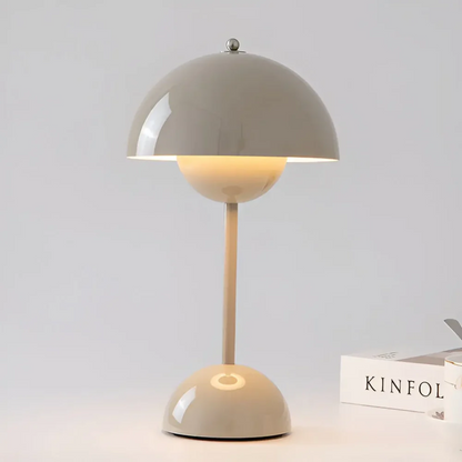 lampe de table sans fil grise