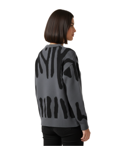 Pull Femme Jacquard Col Rond – Élégance Texturée & Chaleur | Style Automne Hiver