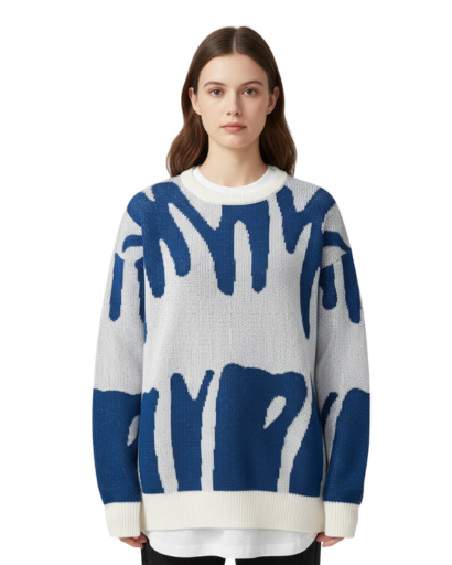 Pull Femme Jacquard Col Rond – Élégance Texturée & Chaleur | Style Automne Hiver