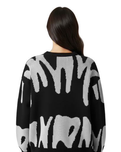 Pull Femme Jacquard Col Rond – Élégance Texturée & Chaleur | Style Automne Hiver