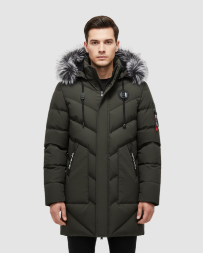 Parka Longue Homme Capuche Bordée | Isolation Maximale et Style Urbain