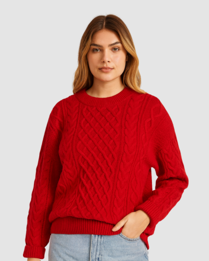Pull Femme Torsadé | Élégance Texturée et Confort d’Hiver