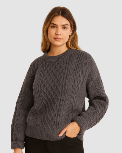 Pull Femme Torsadé | Élégance Texturée et Confort d’Hiver