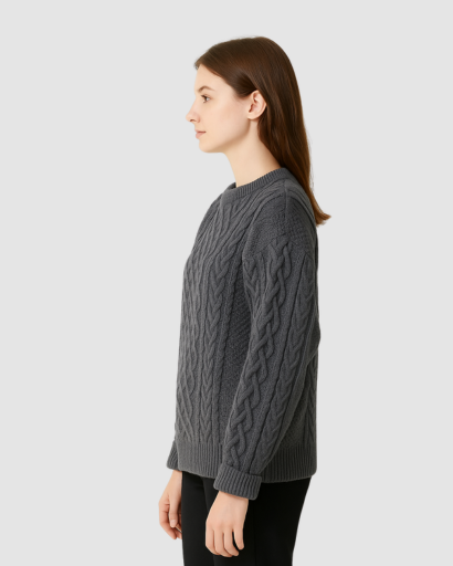 Pull Femme Torsadé | Élégance Texturée et Confort d’Hiver