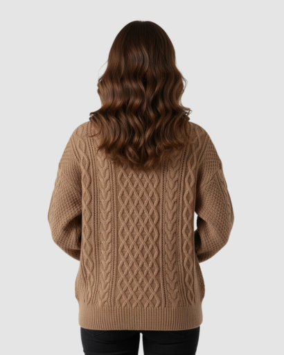 Pull Femme Torsadé | Élégance Texturée et Confort d’Hiver