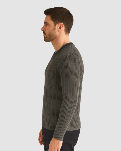 Pull Col V Homme – Élégance Classique au Quotidien