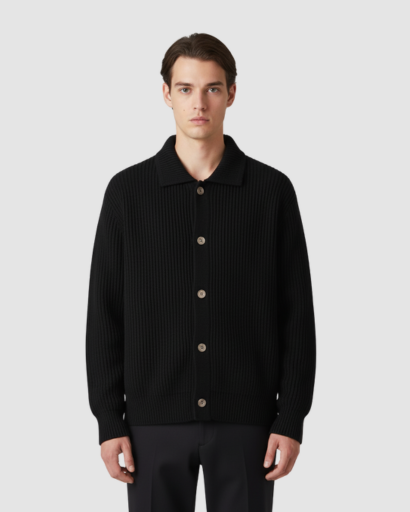 Cardigan Homme à Maille Structurée | Élégance Décontractée et Chaleur Douce