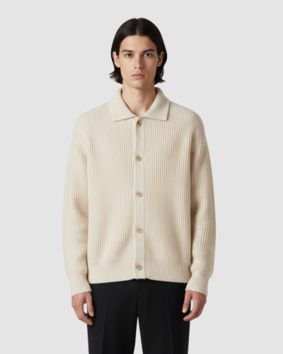 Cardigan Homme à Maille Structurée | Élégance Décontractée et Chaleur Douce