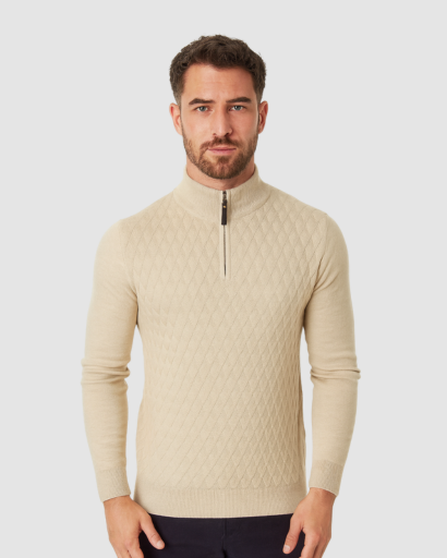 Pull à Col Zippé Homme – Élégance Moderne et Confort Thermique