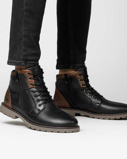 Bottes en Cuir à la Cheville Homme – Style Randonneur Urbain