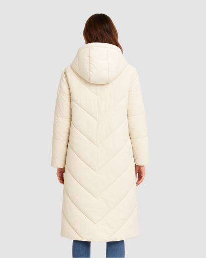 Doudoune Longue Femme à Capuche – Ultra Chaude & Légère