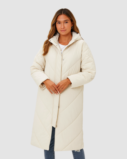 Doudoune Longue Femme à Capuche – Ultra Chaude & Légère