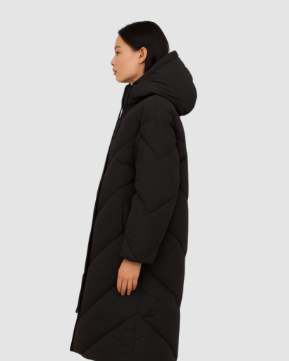 Doudoune Longue Femme à Capuche – Ultra Chaude & Légère