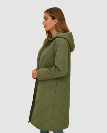 Doudoune Longue Femme à Capuche – Ultra Chaude & Légère