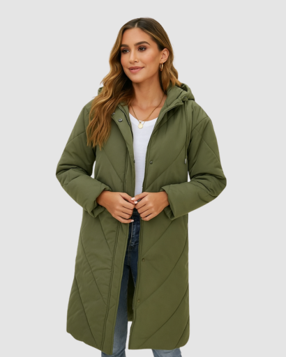 Doudoune Longue Femme à Capuche – Ultra Chaude & Légère