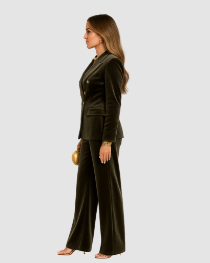 Costume Femme en Velours – Élégance Luxe pour Soirées et Événements