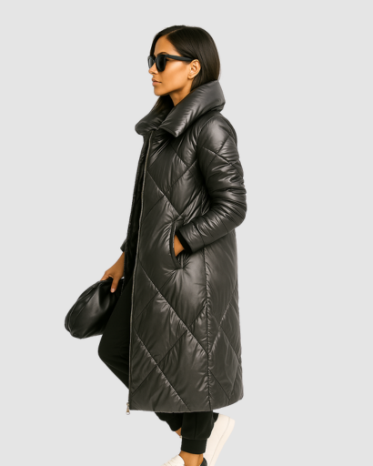 Manteau Matelassé Long Femme – Élégance Moderne et Confort Hivernal