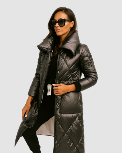 Manteau Matelassé Long Femme – Élégance Moderne et Confort Hivernal
