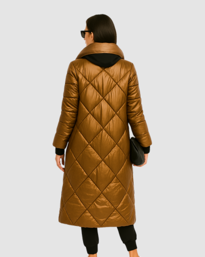 Manteau Matelassé Long Femme – Élégance Moderne et Confort Hivernal