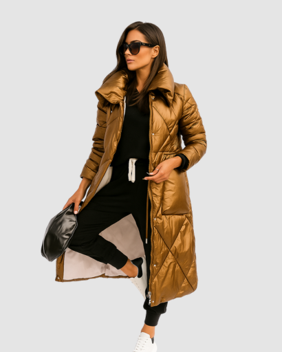 Manteau Matelassé Long Femme – Élégance Moderne et Confort Hivernal