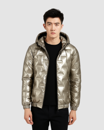 Veste Matelassée Homme – Finition Brillante et Look Moderne