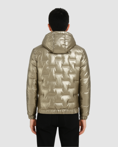 Veste Matelassée Homme – Finition Brillante et Look Moderne