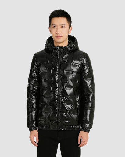 Veste Matelassée Homme – Finition Brillante et Look Moderne