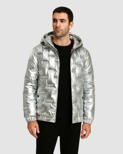 Veste Matelassée Homme – Finition Brillante et Look Moderne