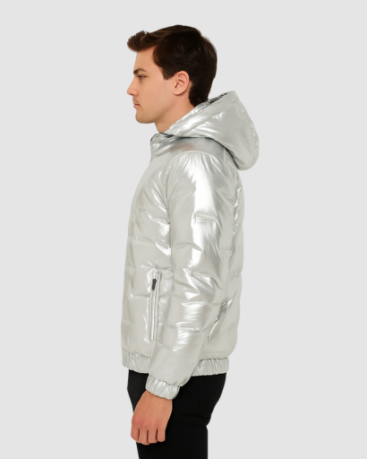 Veste Matelassée Homme – Finition Brillante et Look Moderne
