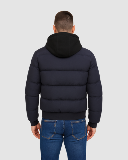 Doudoune Homme Courte Hiver avec Capuche – Manteau Chaud et Urbain
