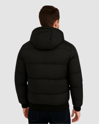 Doudoune Homme Courte Hiver avec Capuche – Manteau Chaud et Urbain