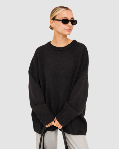 Pull Ample Femme Style Minimaliste – Confort & Élégance Décontractée