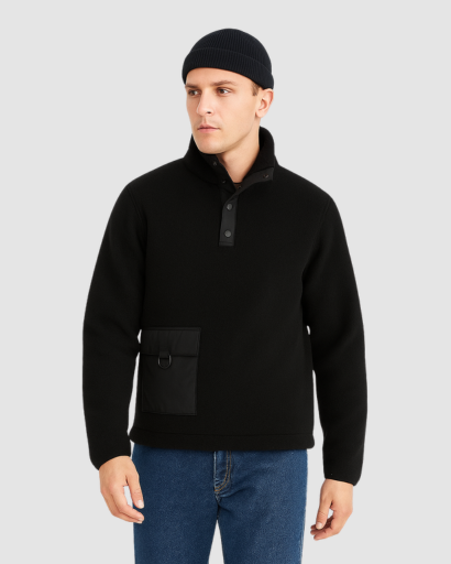 Pull Homme Zippé – Style Urbain Fonctionnel