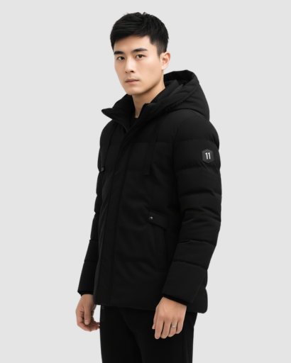 Doudoune matelassée homme avec capuche – look urbain moderne