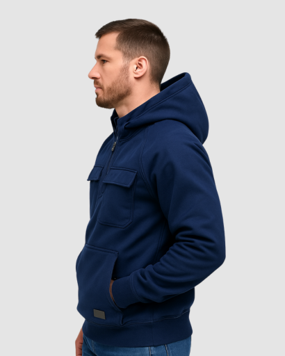Sweat à Capuche Homme avec Poche Kangourou – Style Utilitaire