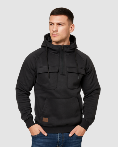 Sweat à Capuche Homme avec Poche Kangourou – Style Utilitaire