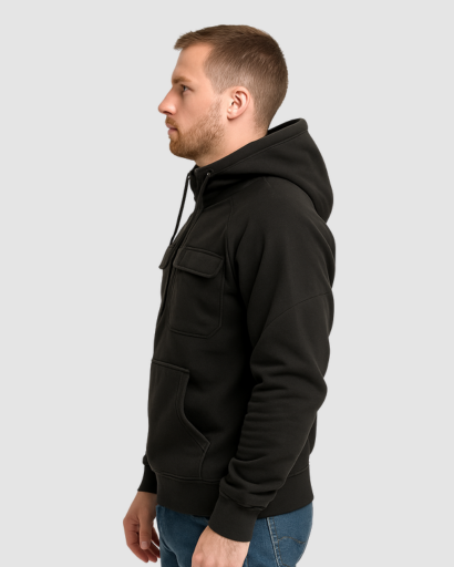 Sweat à Capuche Homme avec Poche Kangourou – Style Utilitaire