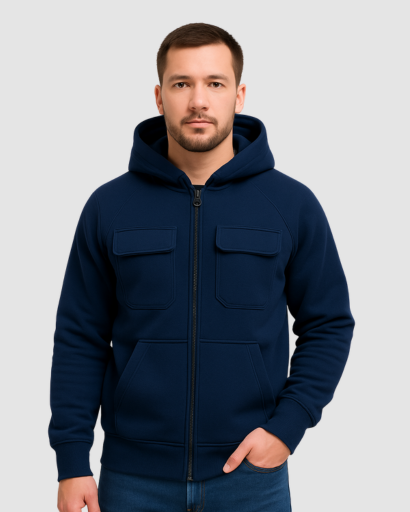 Sweat à Capuche Homme avec Poche Kangourou – Style Utilitaire