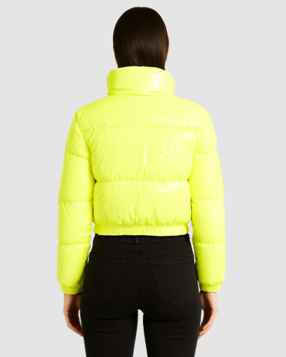 Blouson Matelassé Femme Brillant – Coupe Courte Moderne