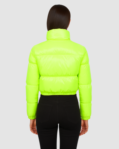 Blouson Matelassé Femme Brillant – Coupe Courte Moderne