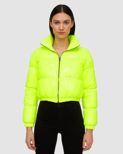 Blouson Matelassé Femme Brillant – Coupe Courte Moderne