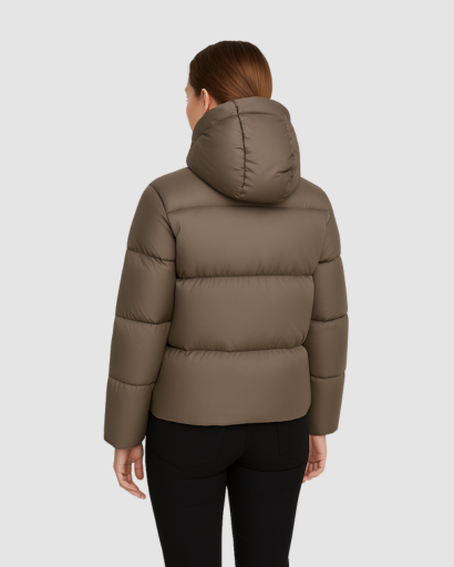 Doudoune Femme Courte Hiver avec Capuche – Manteau Chaud et Moderne