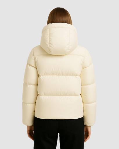 Doudoune Femme Courte Hiver avec Capuche – Manteau Chaud et Moderne