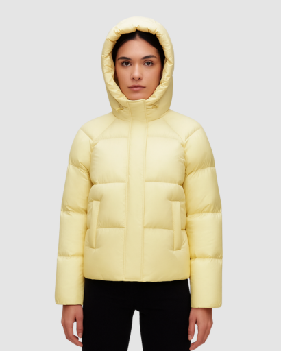 Doudoune Femme Courte Hiver avec Capuche – Manteau Chaud et Moderne