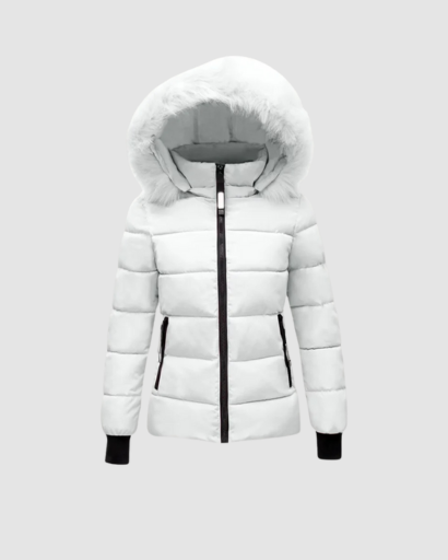 Doudoune Femme à Capuche avec Fausse Fourrure – Look Moderne et Chaleur Assurée