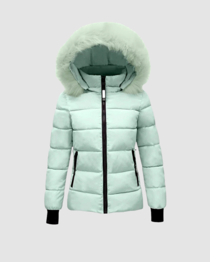 Doudoune Femme à Capuche avec Fausse Fourrure – Look Moderne et Chaleur Assurée